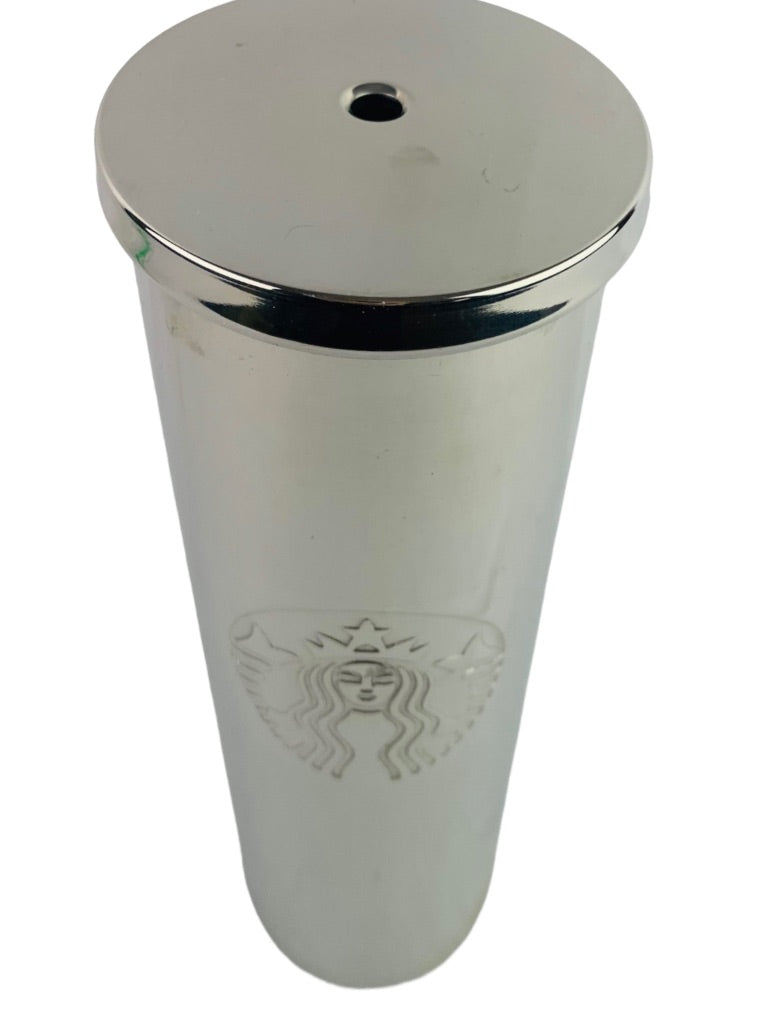 Starbucks 24 oz. Stainless Steel Cold Cup Silver Tumber No Straw