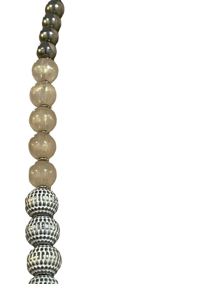 Chico's Graduated Beaded Necklace Multi Style Beads Metal Wood String Rhinestone  36" - 41"