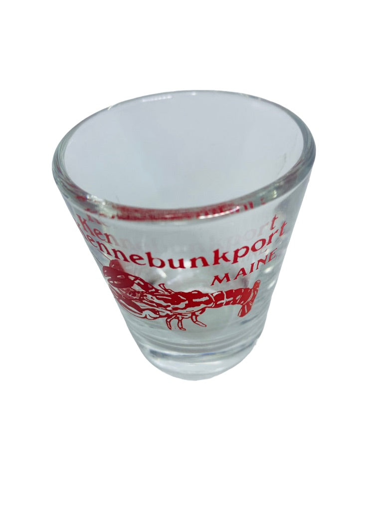 Kennebunkport Maine Souvenir Shot Glass 1.5 oz Barware Red Lobster