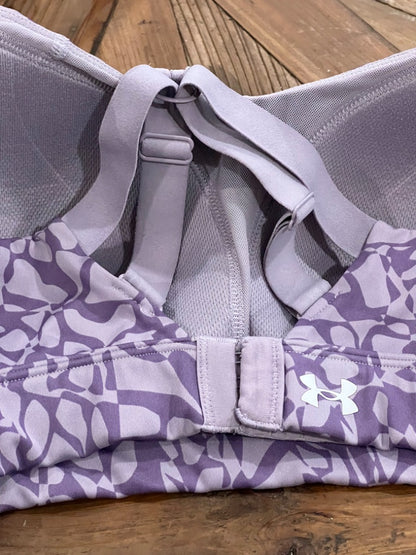 Large Under Armour Purple Padded Sports Bra Fitted Adjustable