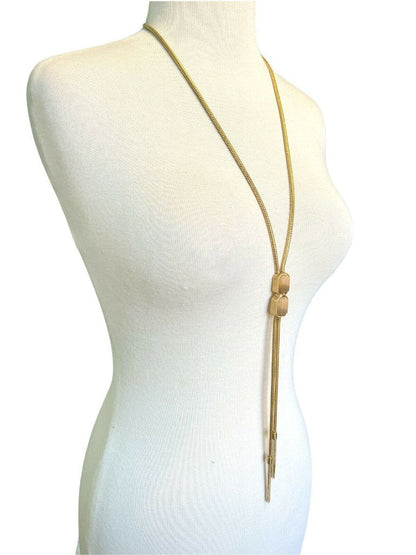 Vince Camuto Goldtone Tassle Lariat Necklace High Quality