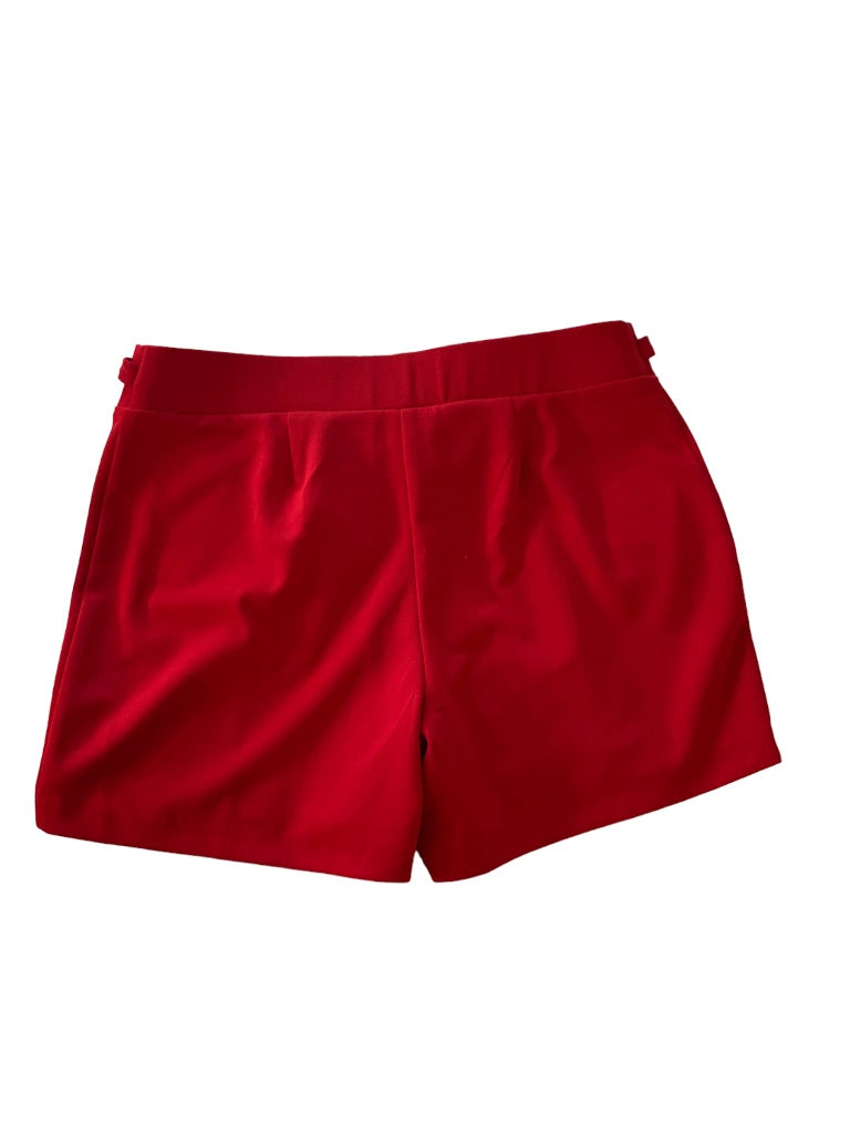 10 NYCC Women's Red Pull On Shorts Stretch 5" Inseam