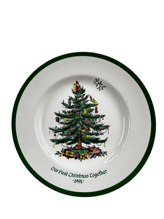 Vintage 1991 Spode "Our First Christmas Together" 10.5" Dinner Plate