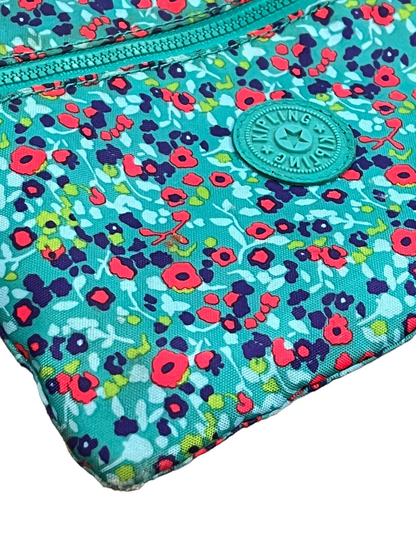 Kipling Keiko Crossbody Bag Field Floral Travel With Charm 3 Zip