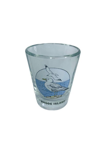 Rhode Island Souvenir Shot Glass Seagull Ocean Theme Barware