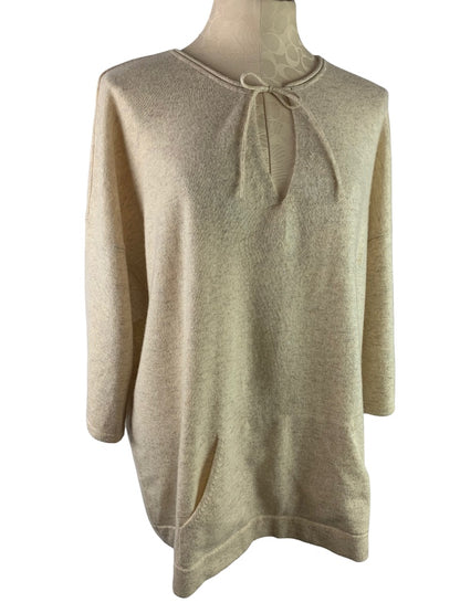 Large J.Jill Women's Cashmere Casual Oatmeal Pullover Sweater