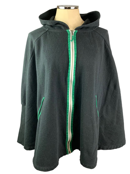 L/XL Evy's Tree Womens Black Britt Cape Full Zip Hoodie