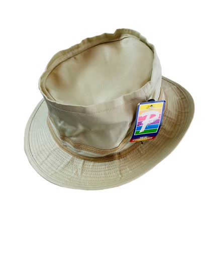 Pacific Sun Hat Tan Bucket Style New 100% Cotton Adult One Size