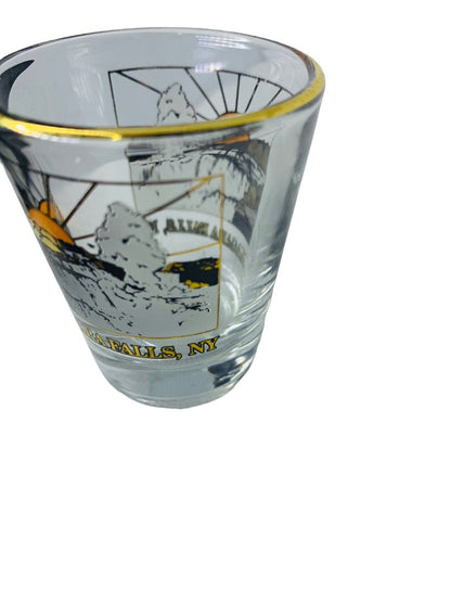 Niagara Falls New York Souvenir Shot Glass Barware Sunrise 2 1/4"h x 1 3/4" Top Diameter