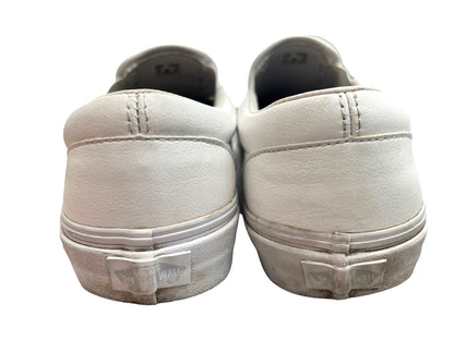 9.5 Vans Mens Classic True White Slip On Sneakers Skater Women's Size 11
