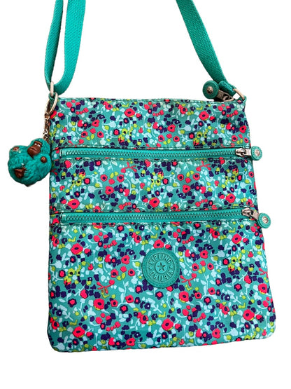 Kipling Keiko Crossbody Bag Field Floral Travel With Charm 3 Zip