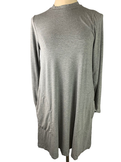 Medium J.Crew Gray Mock Neck Swing Dress Pockets Very Soft Style#H5734