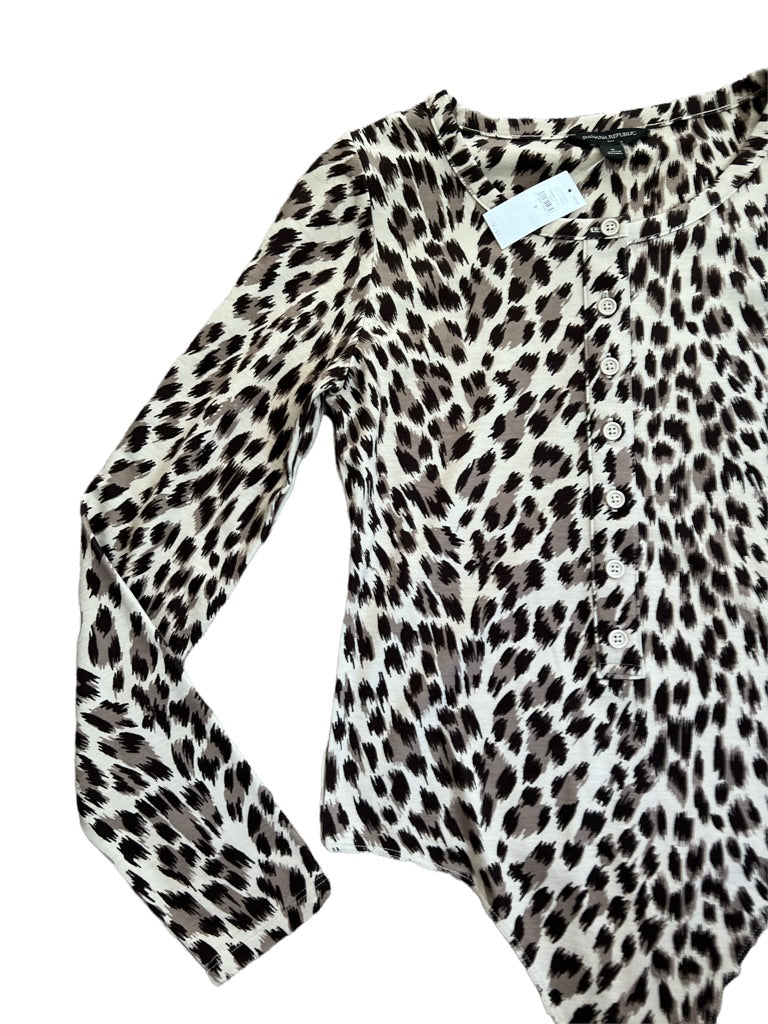 Small Banana Republic Animal Print Bodysuit NWT