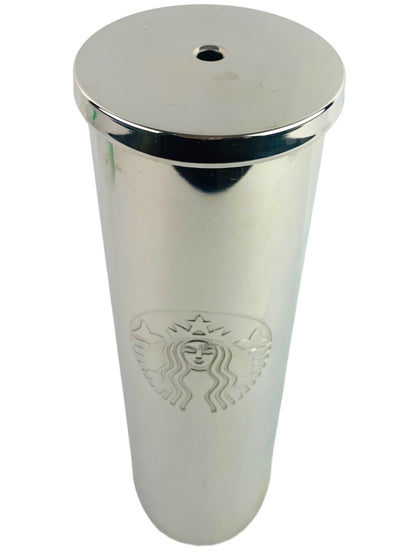 Starbucks 24 oz. Stainless Steel Cold Cup Silver Tumber No Straw