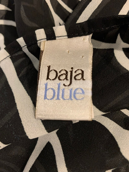 Baja Blue Women's Black White Sheer Wrap Scarf 24" x 52"