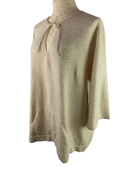 Large J.Jill Women's Cashmere Casual Oatmeal Pullover Sweater