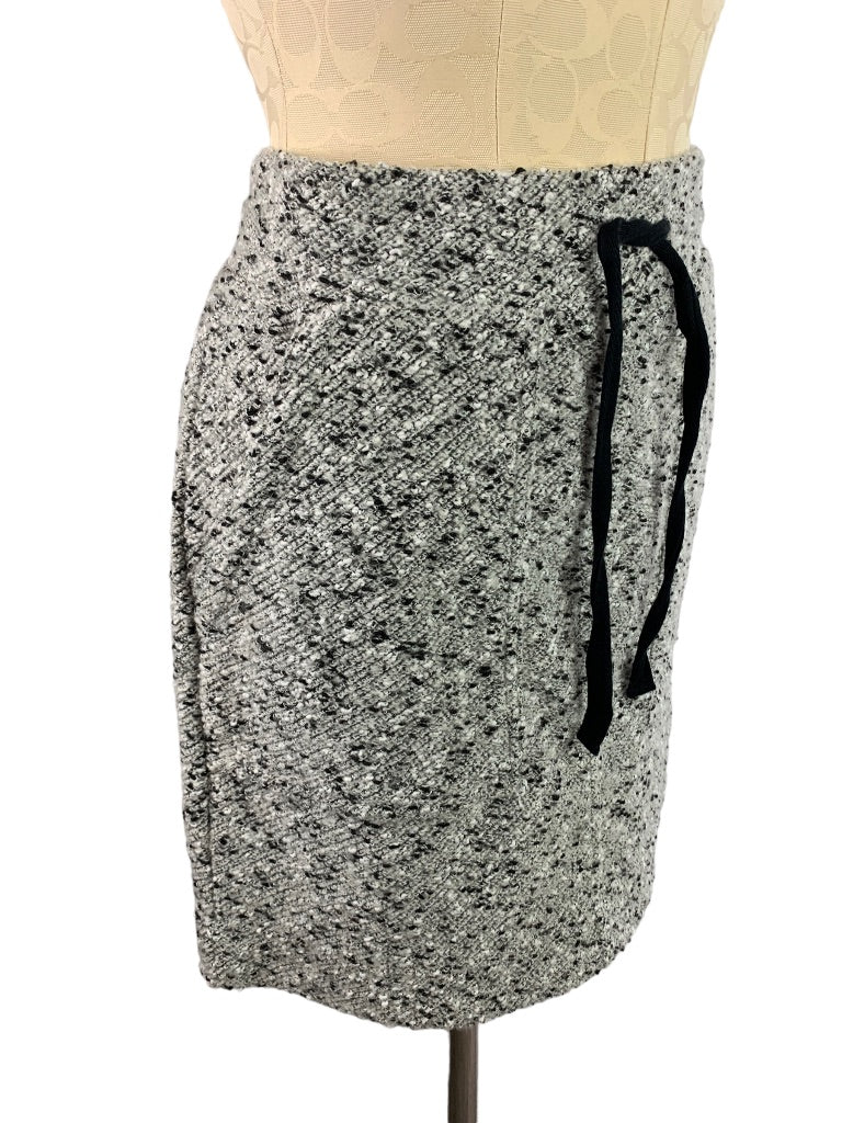 Medium Lou & Grey Women's Pull On Stretch Tweed Pocket Skirt Black White