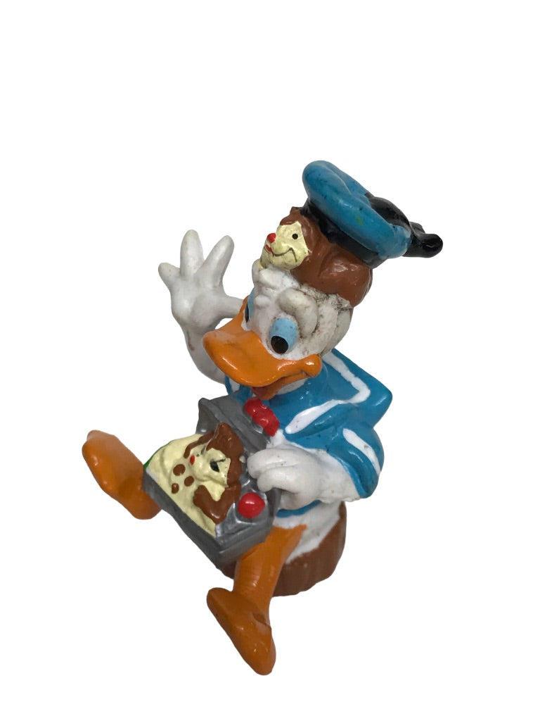 Disney Donald Duck Chip and Dale Treasure Chest PVC Figure Applause 1986 2"