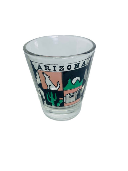 Arizona Souvenir Shot Glass 1.5 oz Barware Coyote Cactus