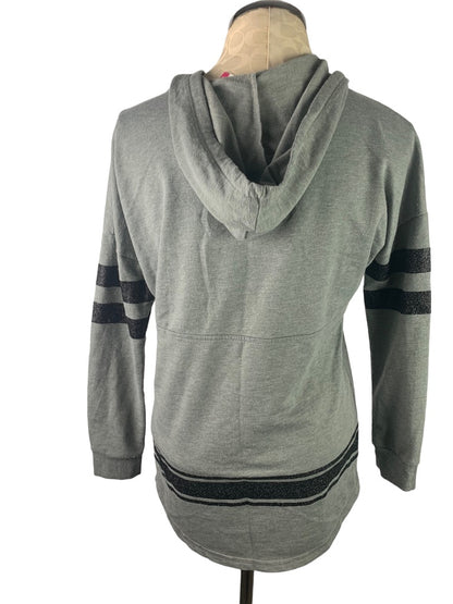 Small NOBO No Boundaries Junior Women's Hoodie Pullover "Faith" Gray