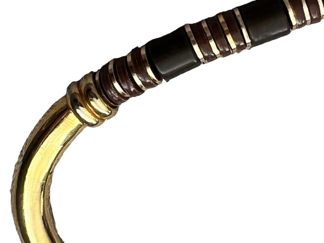 Anne Klein Brown Gold Stacked Bead Statement Necklace 22"