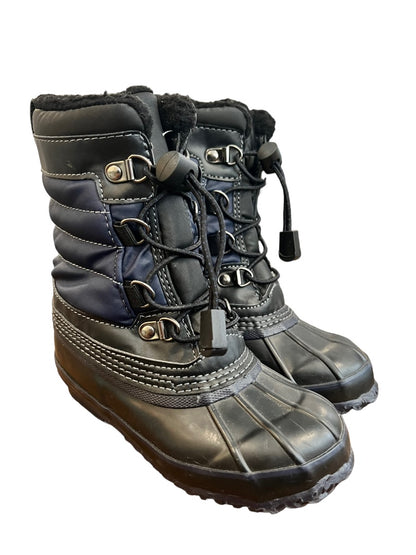 11 Lands' End Boys EXPEDITION Snow Boots Side Zip Kids Youth EUC