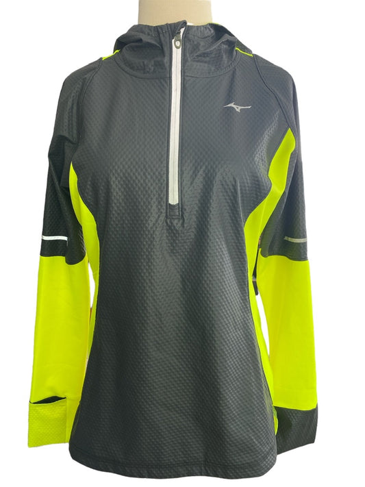 Small Mizuno Women's Static Breath Thermo Wind Running Top Hooded