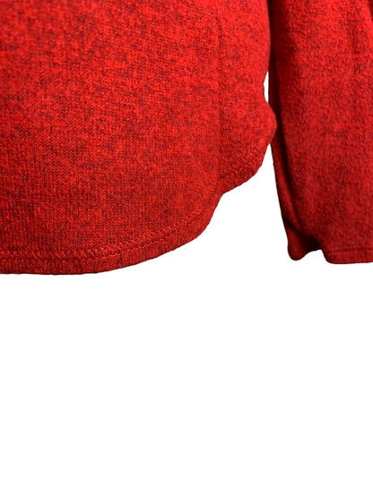 Large Old Navy Women's Red Lightweight Long Sleeve Sweater Hi Lo Hem