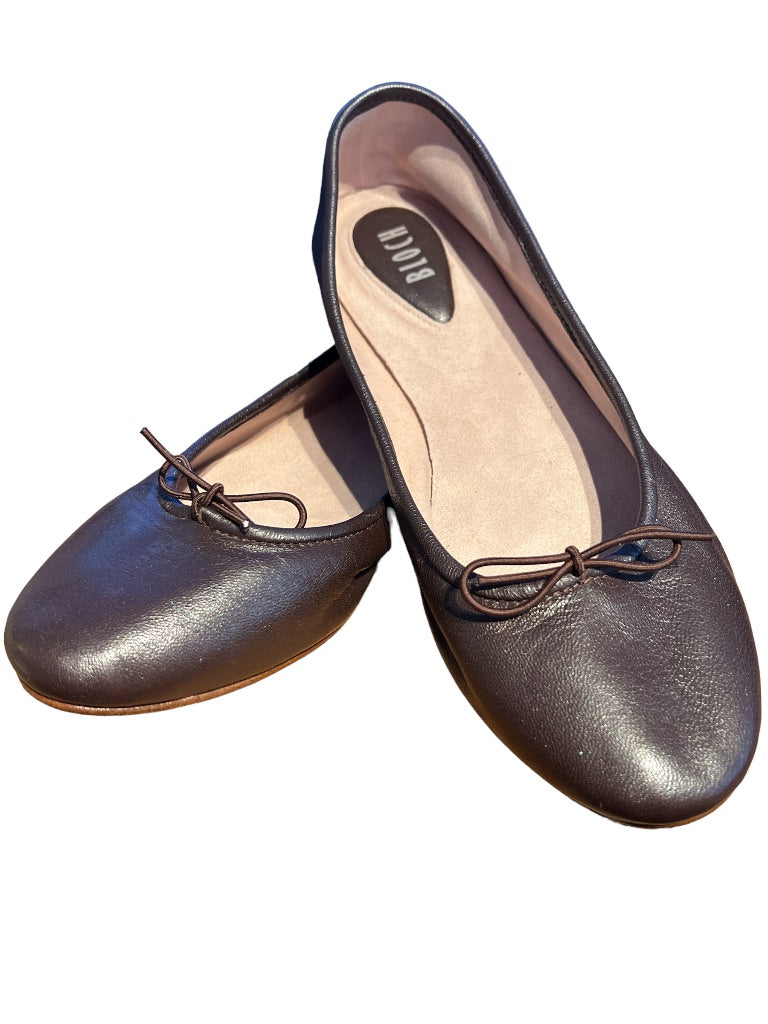 8.5 (39.5) Bloch Brown Metallic Ballet Flat EUC