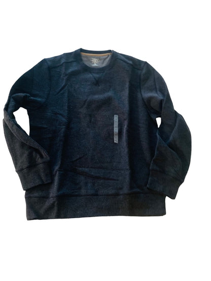 Medium G.H.Bass Men's New Black Heather Super Soft Crewneck Sweatshirt