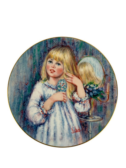 Daydream Mary Vickers "The Blossoming of Suzanne" Wedgwood Ltd Ed Plate 1980 9"