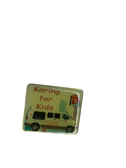 Vintage Lapel Pin "Karing for Kids" 1" Resin "Hella Shriners"