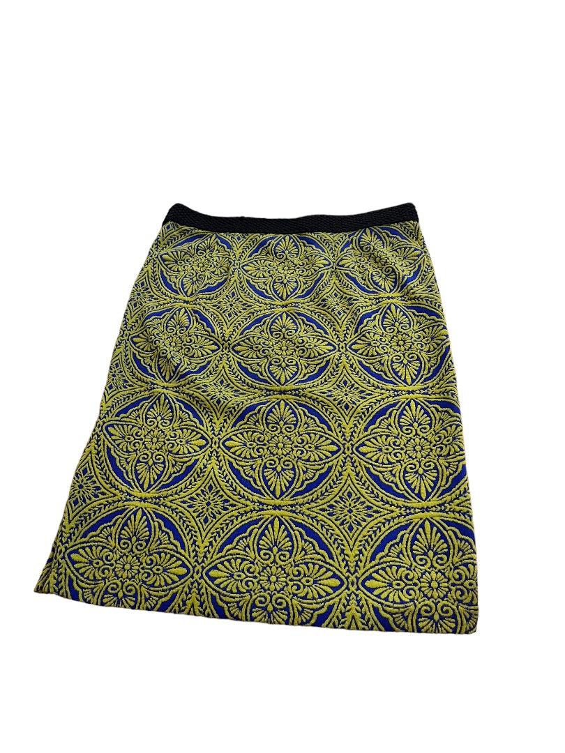 Large Anthropologie Maeve Medallion Jaquered Pencil Skirt