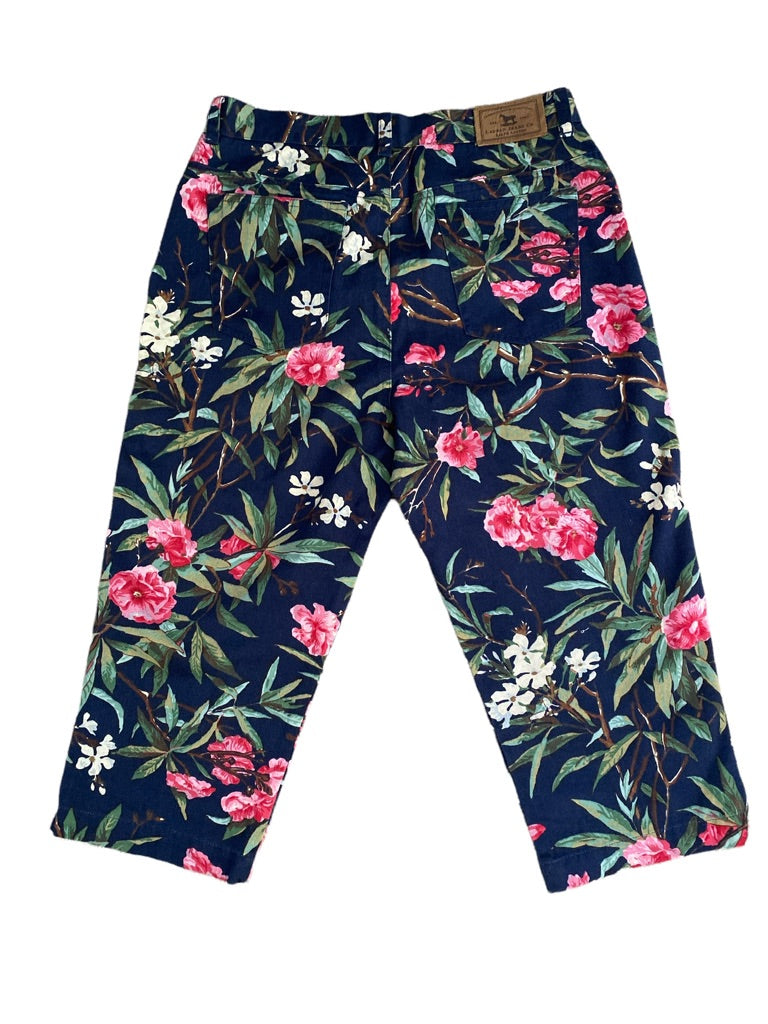 8p Lauren Jeans Co Floral Capri Pants