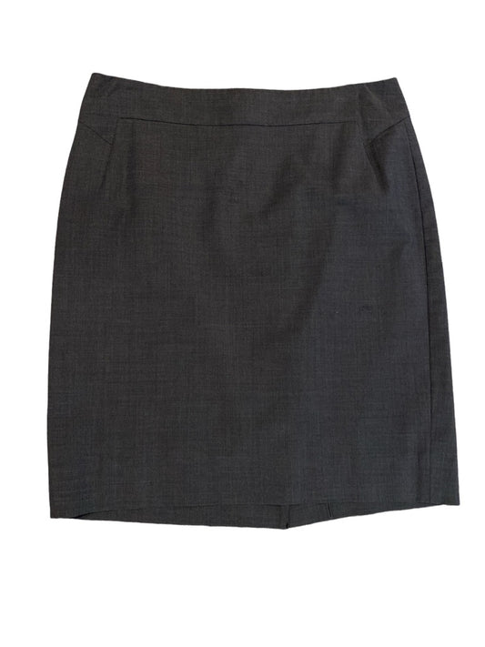 6 Ann Taylor Charcoal Gray Straight Wool Blend Skirt