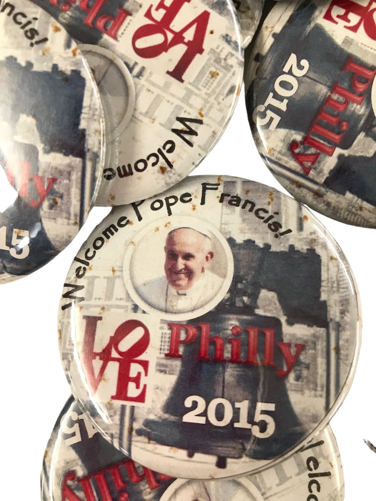 Lot of 40 Welcome Pope Francis 2 1/8" Pinback Button Collectible Love Philly 2015