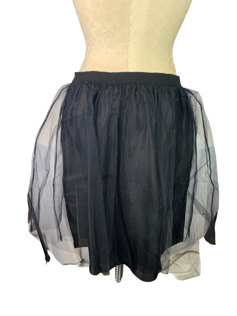 Medium Isaac Mizrahi Live! Women's Black Knee Length Tulle Layer Skirt