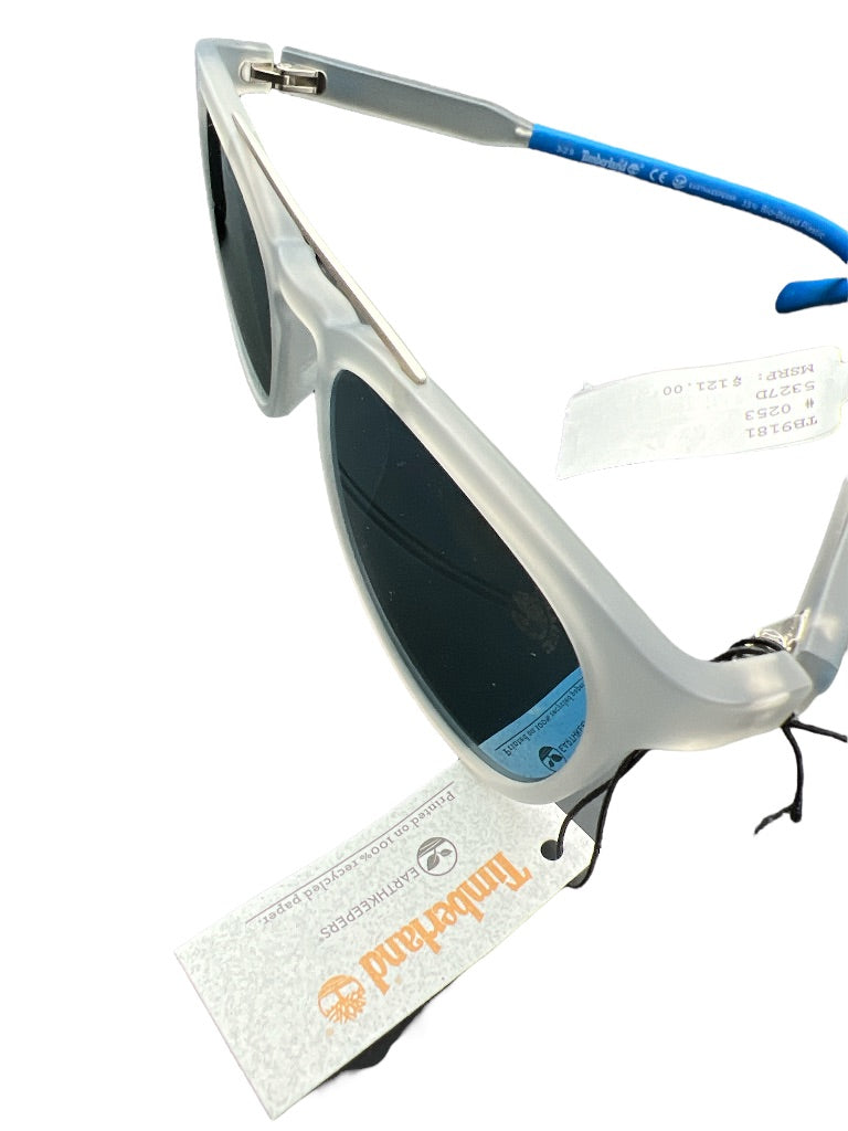 NEW Timberland Blue & Frosted Polarized Sunglasses Earth Keepers TB9181 53 19  145 With Case