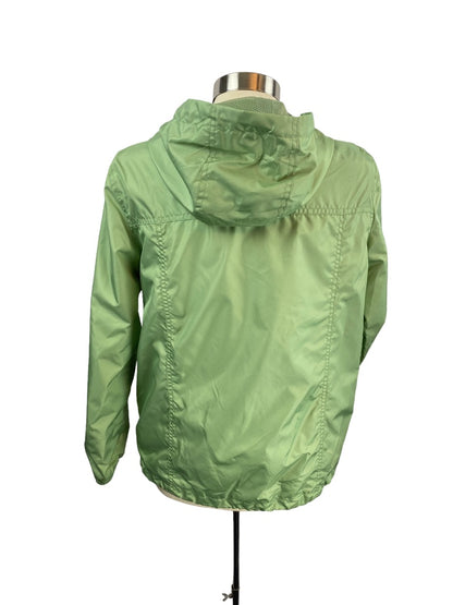 Small Petite HB Sport by Harve Benard Women's Spring Green Blue Zip Up Jacket Hooded