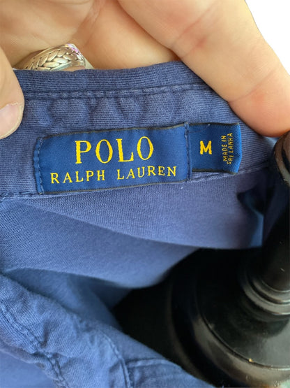 Medium polo Ralph Lauren men's pocket short sleeve shirt blue