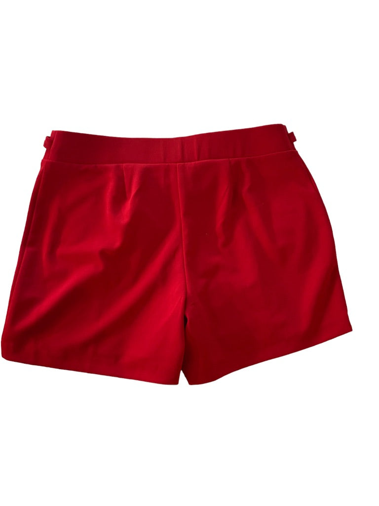 10 NYCC Women's Red Pull On Shorts Stretch 5" Inseam