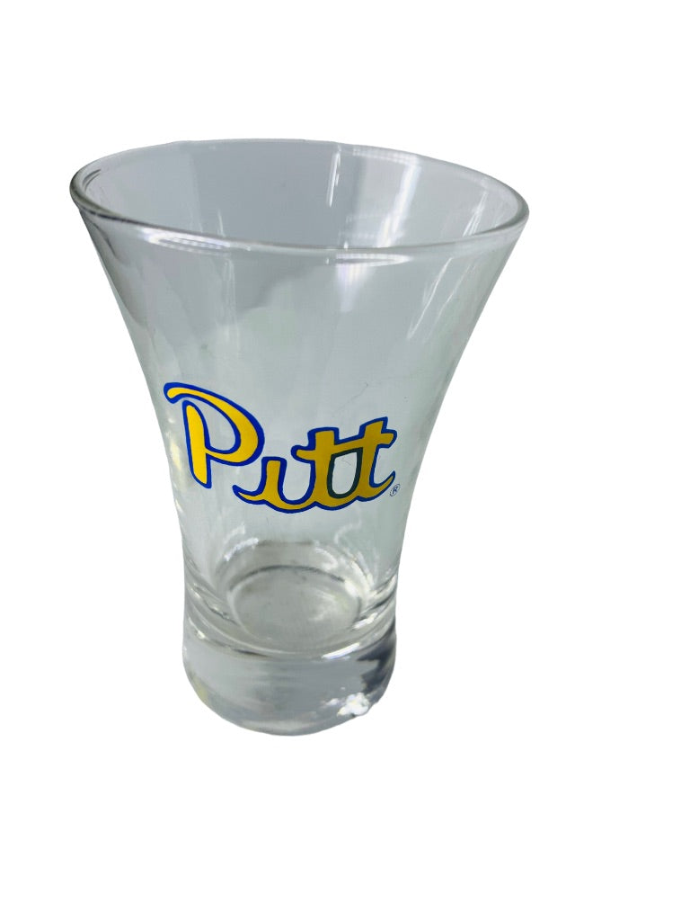 Souvenir Pitt Shot Glass Barware 3 1/4"h x 2" Flared Top Diameter