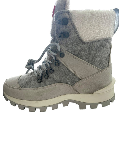 7 M Hunter Womens Insulated Glitter Silver Grey Winter Commando Boots Shoes Water Resistant