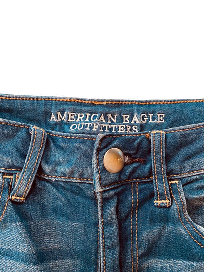 4 American Eagle Outfitters Women's Super Stretch Jean Shorts Cuffed 2" Inseam