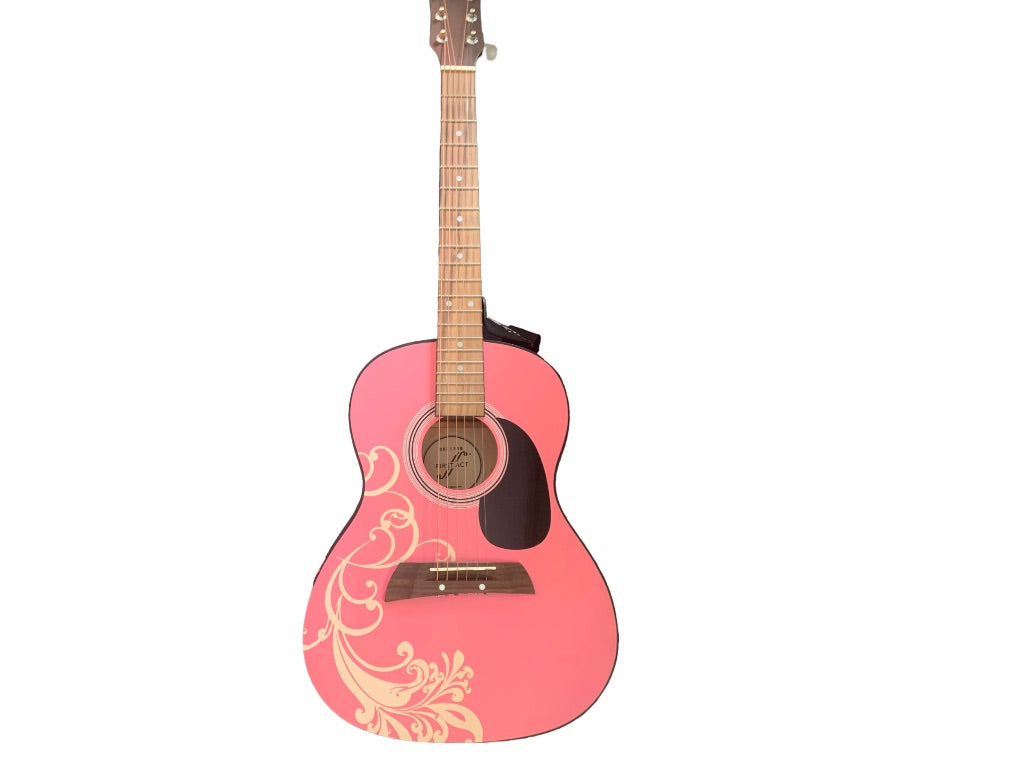 First Act Acoustic Pink Flower Guitar Style MG3012 with Strings