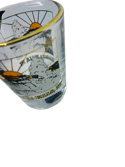 Niagara Falls New York Souvenir Shot Glass Barware Sunrise 2 1/4"h x 1 3/4" Top Diameter