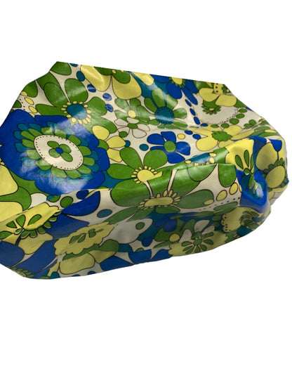 Bueno Retro Print Tote Shoulderbag Green Yellow Blue Floral Print