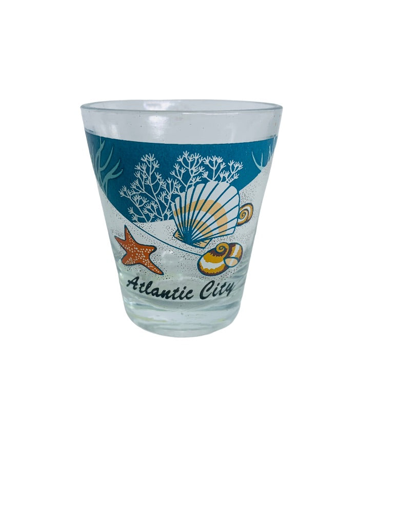 Atlantic City Souvenir Shot Glass Ocean Theme Barware New Jersey Seashells