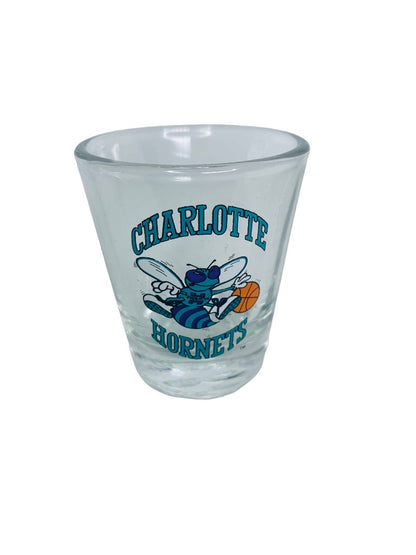 Charlotte Hornets Souvenir Shot Glass Clear 1.5 oz Barware