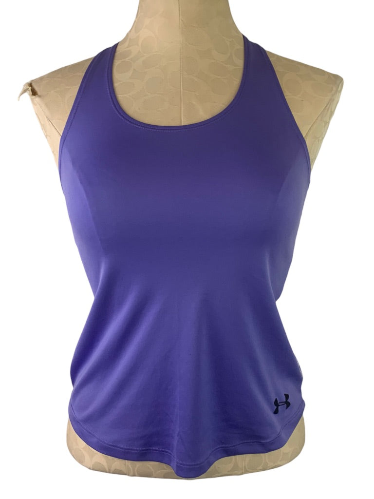 Small Under Armour Women's Racerback Workout Tank Contrast Back Purple